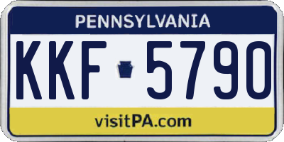 PA license plate KKF5790