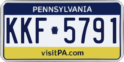 PA license plate KKF5791