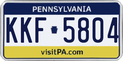 PA license plate KKF5804