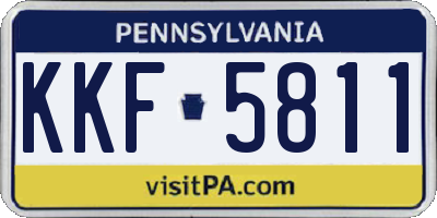 PA license plate KKF5811