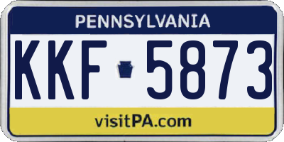 PA license plate KKF5873