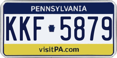 PA license plate KKF5879