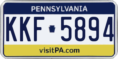 PA license plate KKF5894