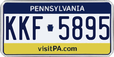 PA license plate KKF5895