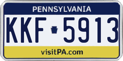 PA license plate KKF5913