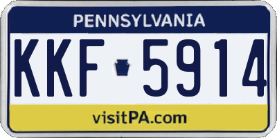 PA license plate KKF5914