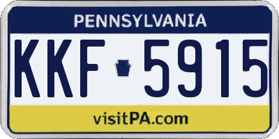 PA license plate KKF5915