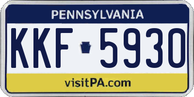 PA license plate KKF5930