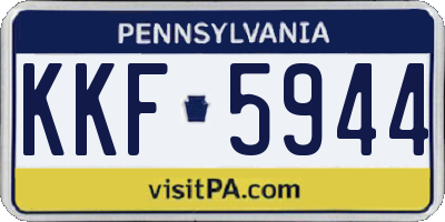 PA license plate KKF5944