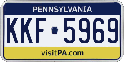 PA license plate KKF5969