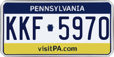 PA license plate KKF5970