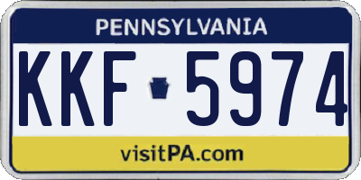 PA license plate KKF5974