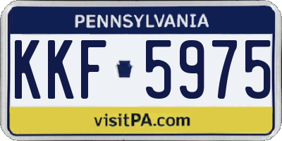 PA license plate KKF5975