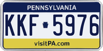 PA license plate KKF5976