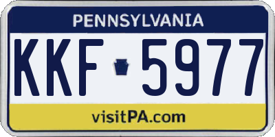 PA license plate KKF5977