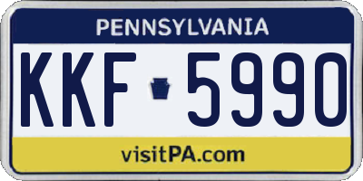 PA license plate KKF5990