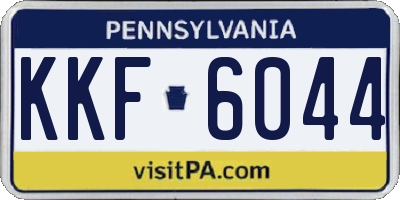 PA license plate KKF6044