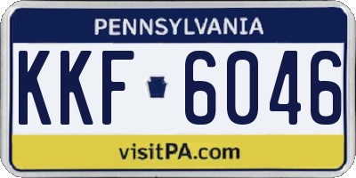 PA license plate KKF6046