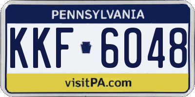 PA license plate KKF6048