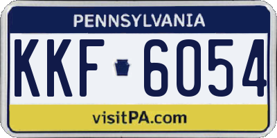 PA license plate KKF6054
