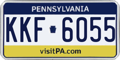 PA license plate KKF6055