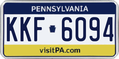 PA license plate KKF6094