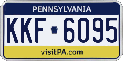 PA license plate KKF6095