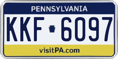 PA license plate KKF6097