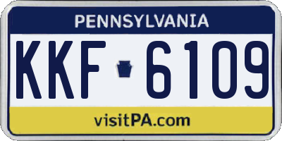 PA license plate KKF6109