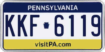 PA license plate KKF6119