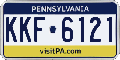 PA license plate KKF6121