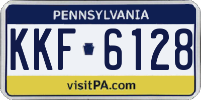 PA license plate KKF6128