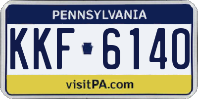 PA license plate KKF6140