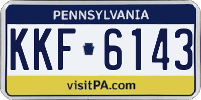 PA license plate KKF6143