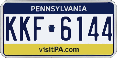 PA license plate KKF6144