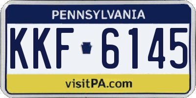 PA license plate KKF6145