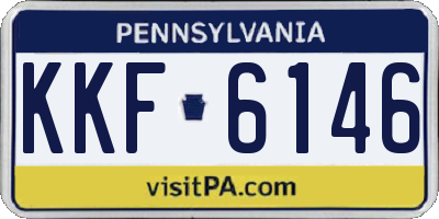 PA license plate KKF6146