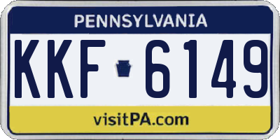 PA license plate KKF6149
