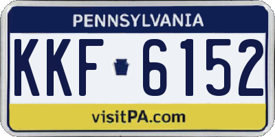 PA license plate KKF6152