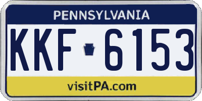 PA license plate KKF6153