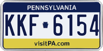 PA license plate KKF6154