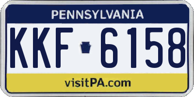 PA license plate KKF6158