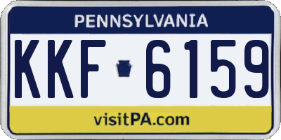 PA license plate KKF6159