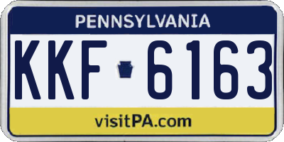 PA license plate KKF6163