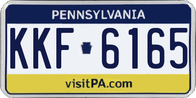 PA license plate KKF6165