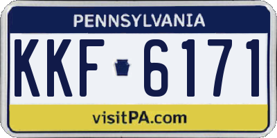 PA license plate KKF6171