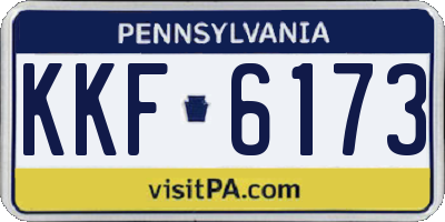 PA license plate KKF6173