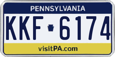 PA license plate KKF6174