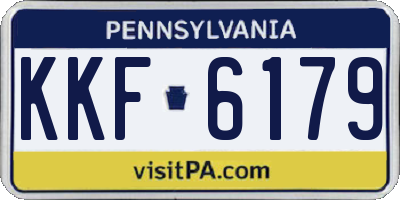 PA license plate KKF6179