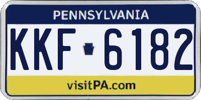 PA license plate KKF6182